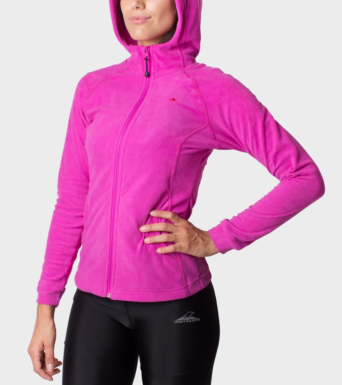 Campera de mujer de micropolar con capucha Aradia