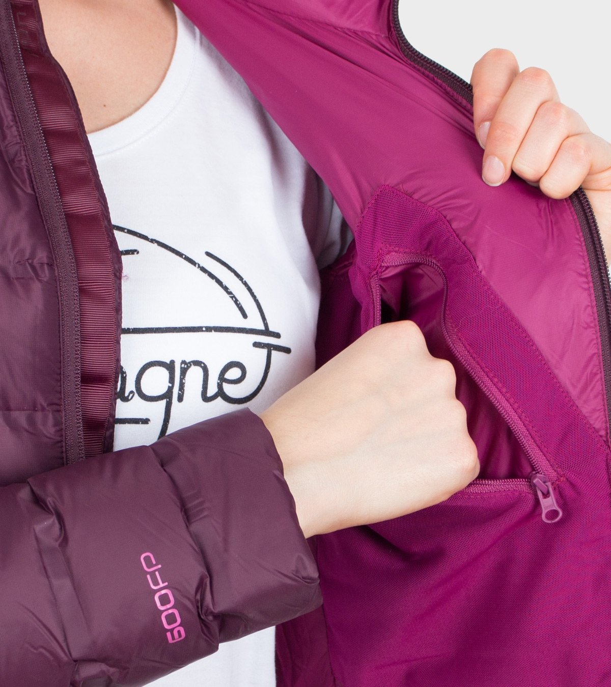 Campera de plumas de mujer Omega Pro