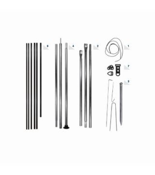 Varillas, estacas, parantes y accesorios para carpas