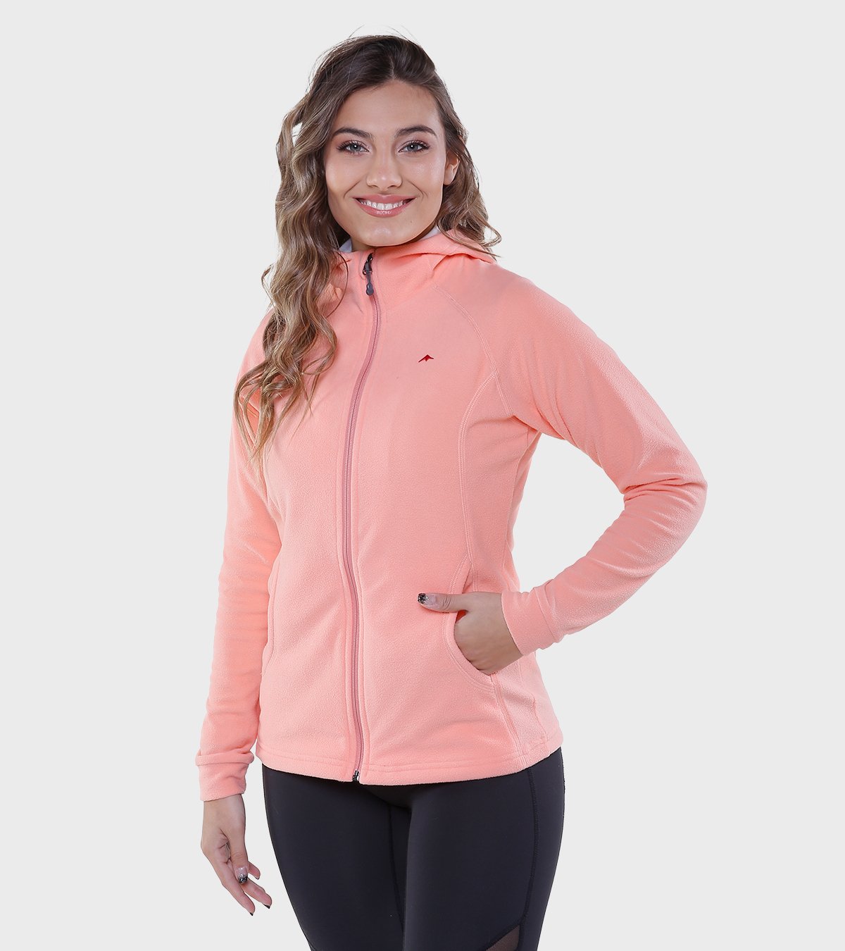 Campera de mujer de micropolar con capucha Aradia