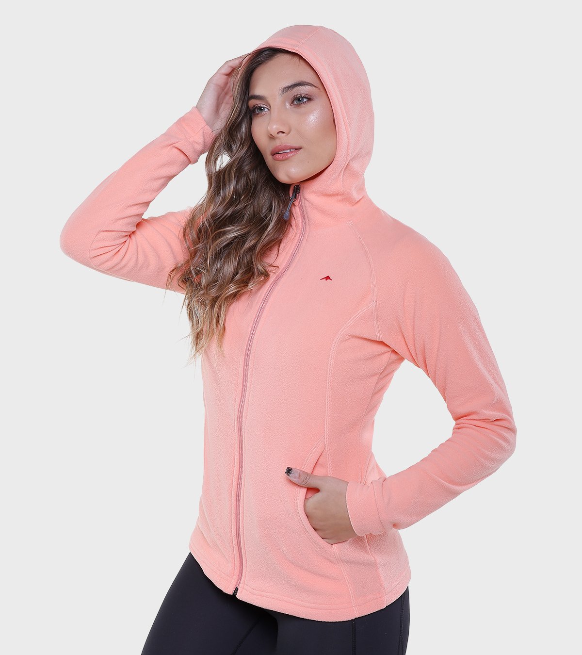 Campera de mujer de micropolar con capucha Aradia