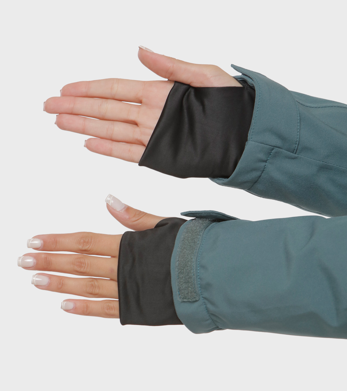 Guantes de punto sin dedos para mujer, guantes térmicos de lana con texto  en inglés
