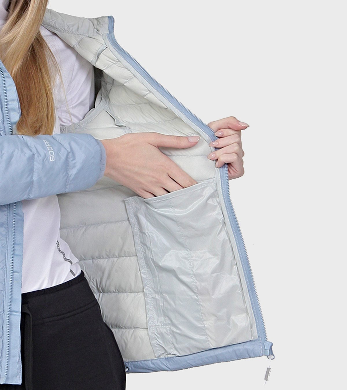 Campera de plumas de mujer Shelby con capucha