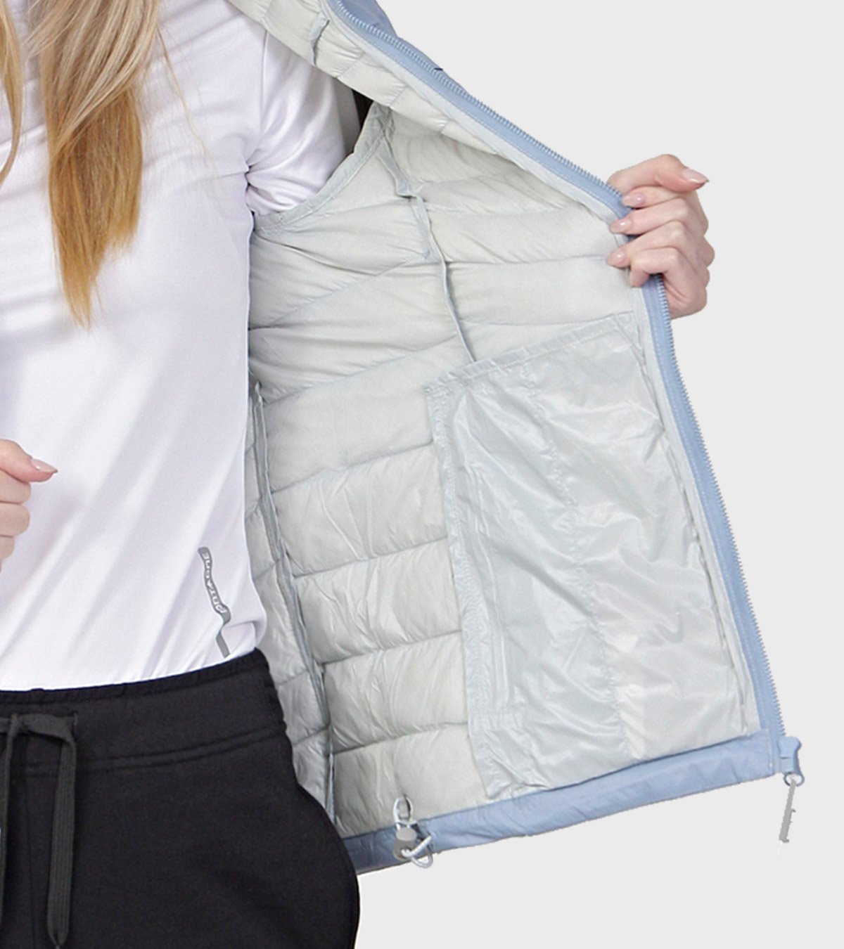 Campera de plumas de mujer Shelby con capucha