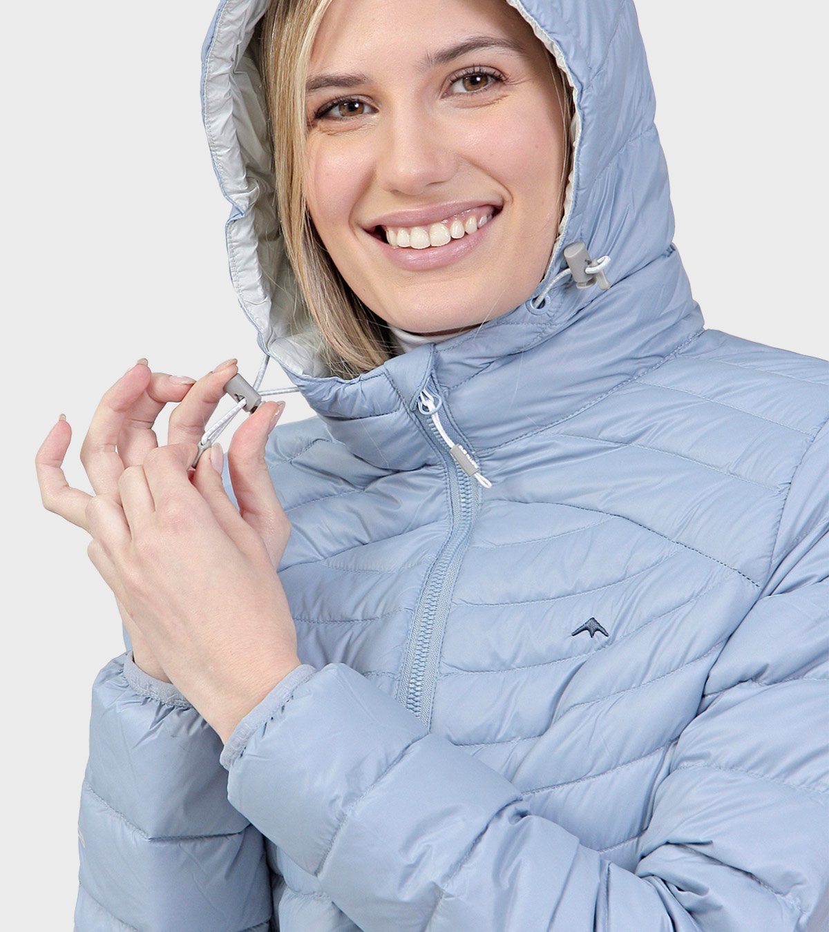 Campera de plumas de mujer Shelby con capucha