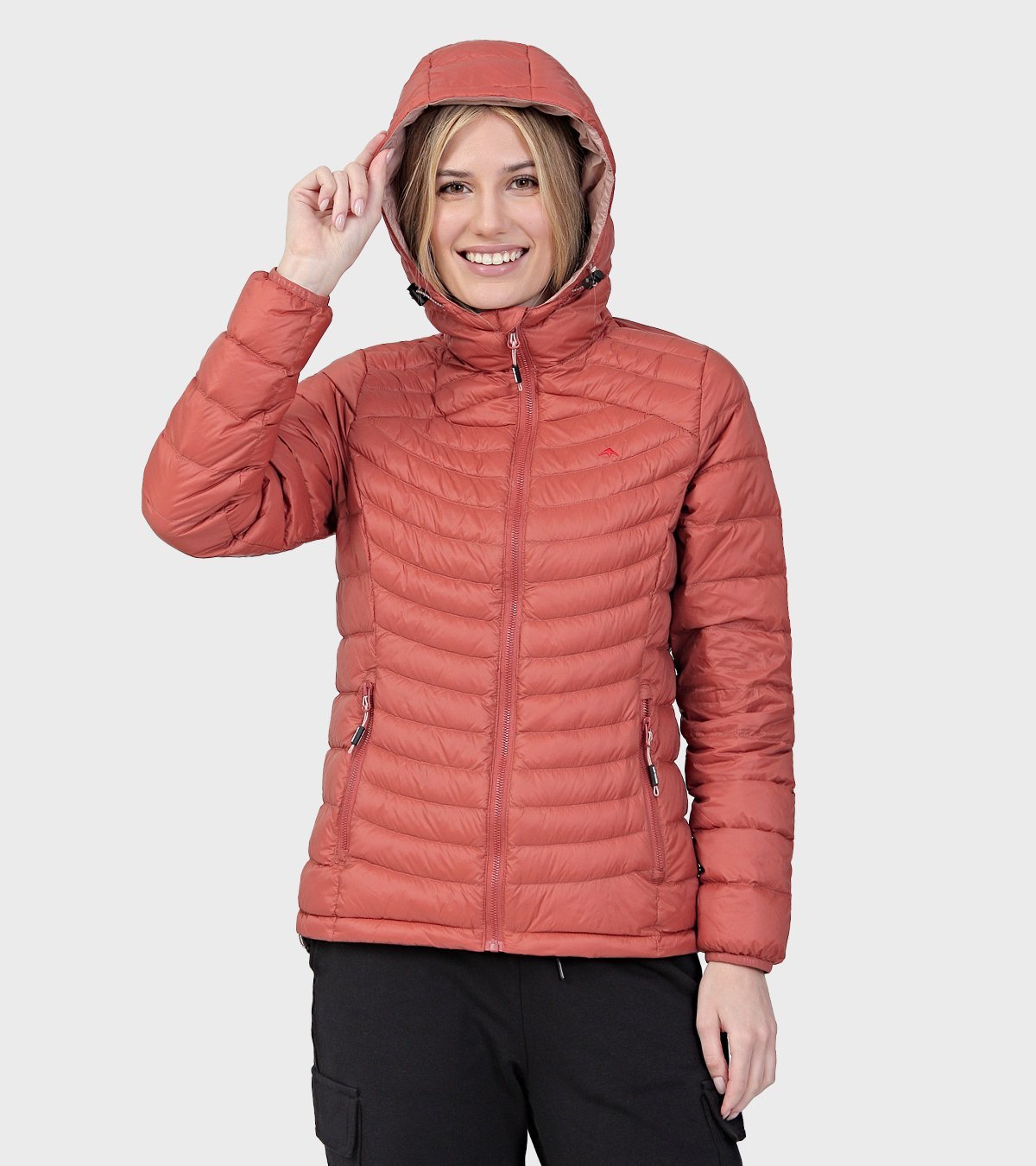 Campera de plumas de mujer Shelby con capucha