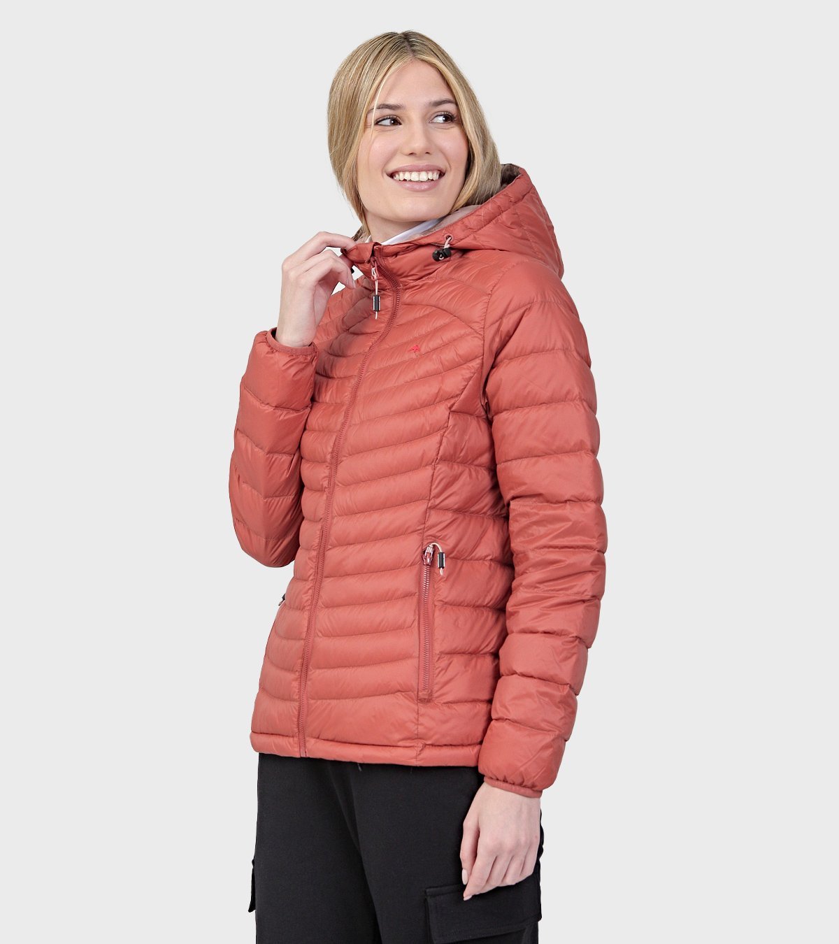 Campera de plumas de mujer Shelby con capucha