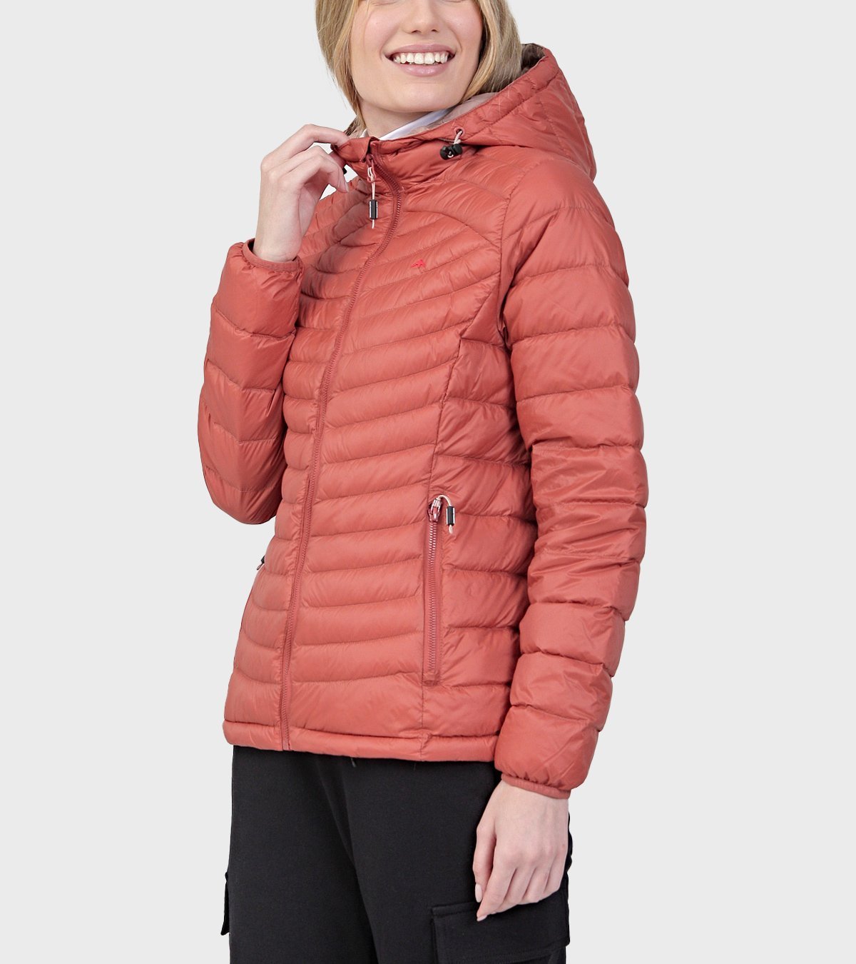 Campera de plumas de mujer Shelby con capucha