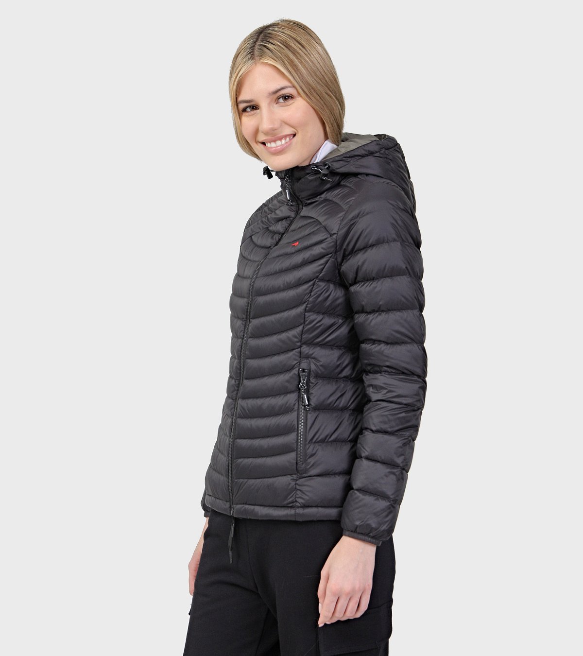 Campera de pluma de mujer Kenly con capucha