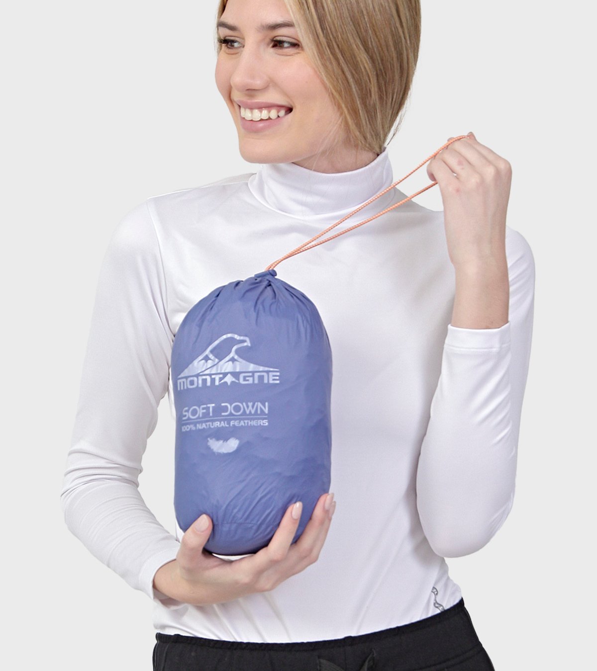 Campera de pluma de mujer Kenly con capucha