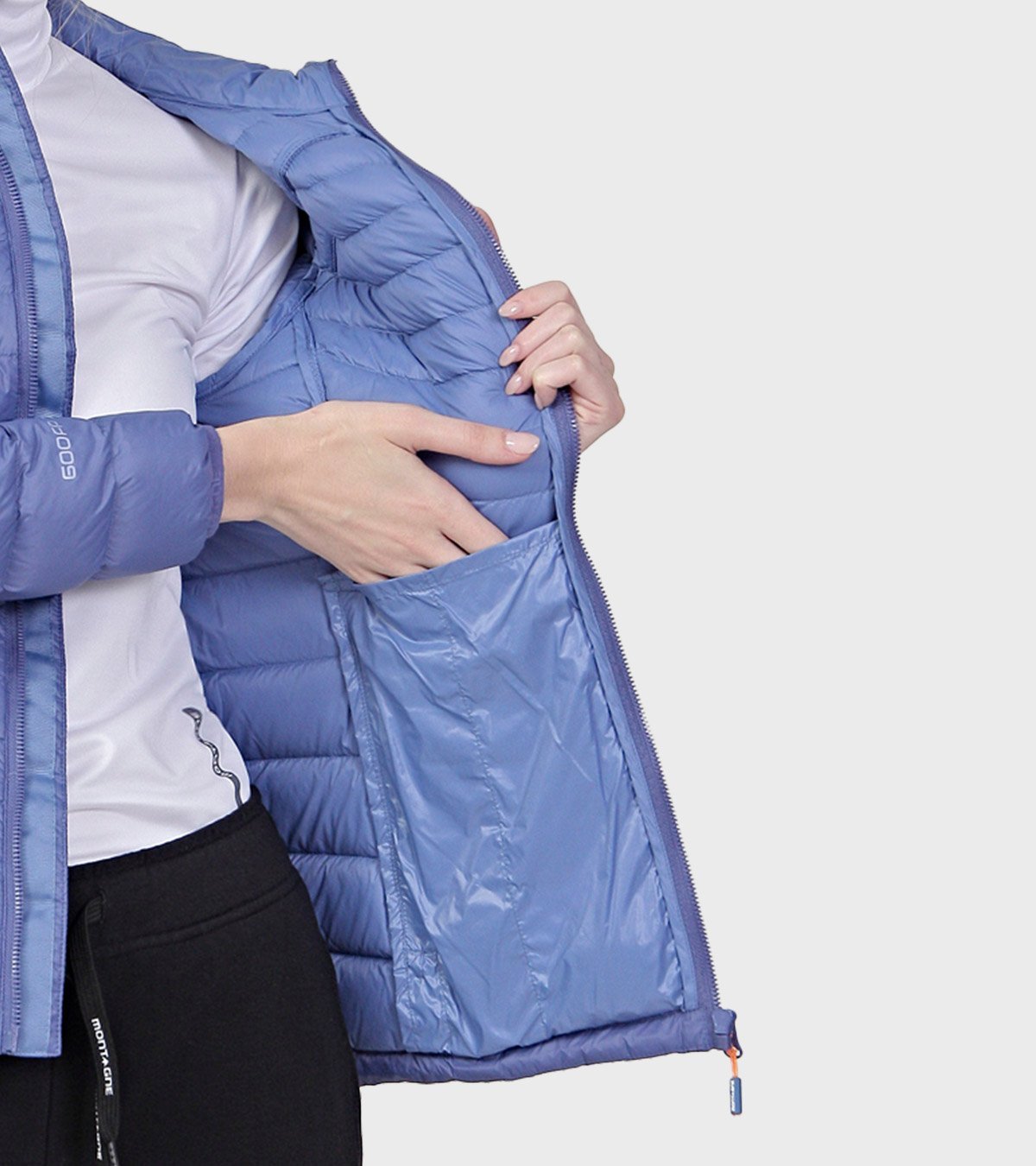 Campera de pluma de mujer Kenly con capucha