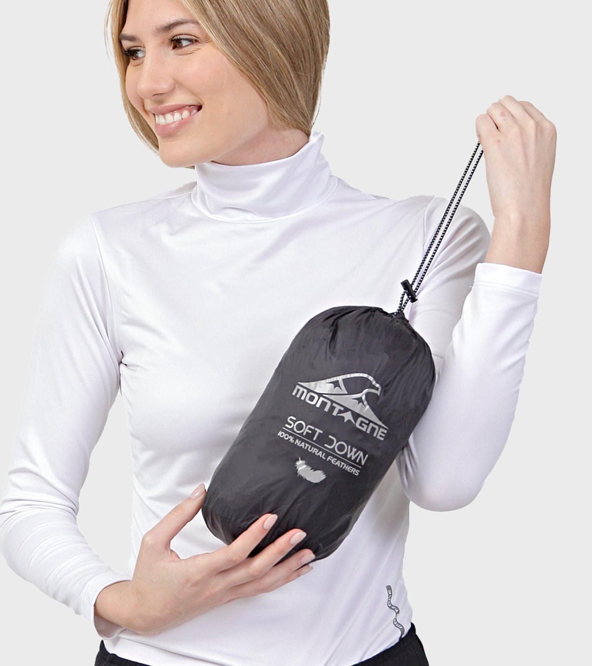 Campera de pluma de mujer Kenly con capucha