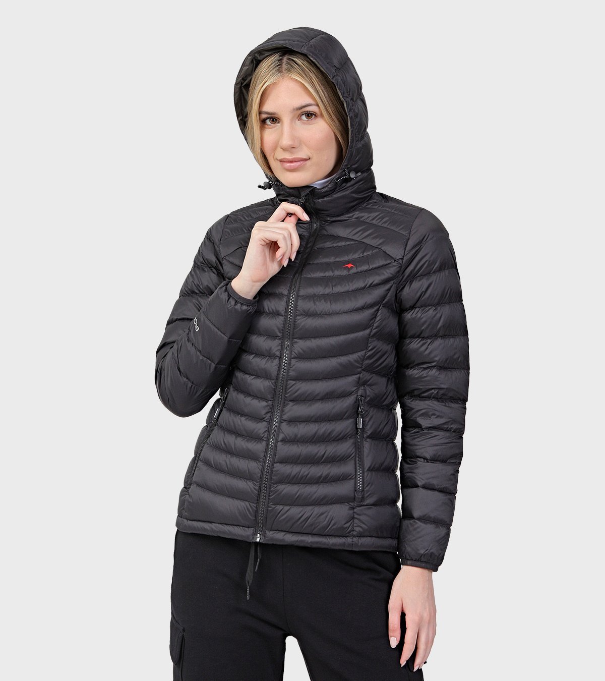 Campera de pluma de mujer Kenly con capucha