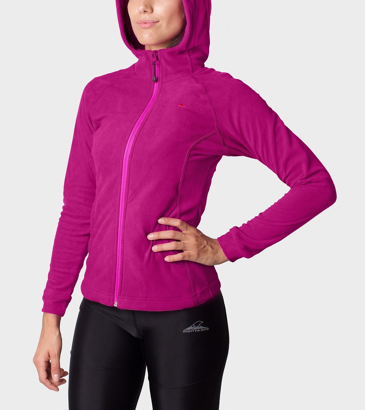 Campera de mujer de micropolar con capucha Aradia