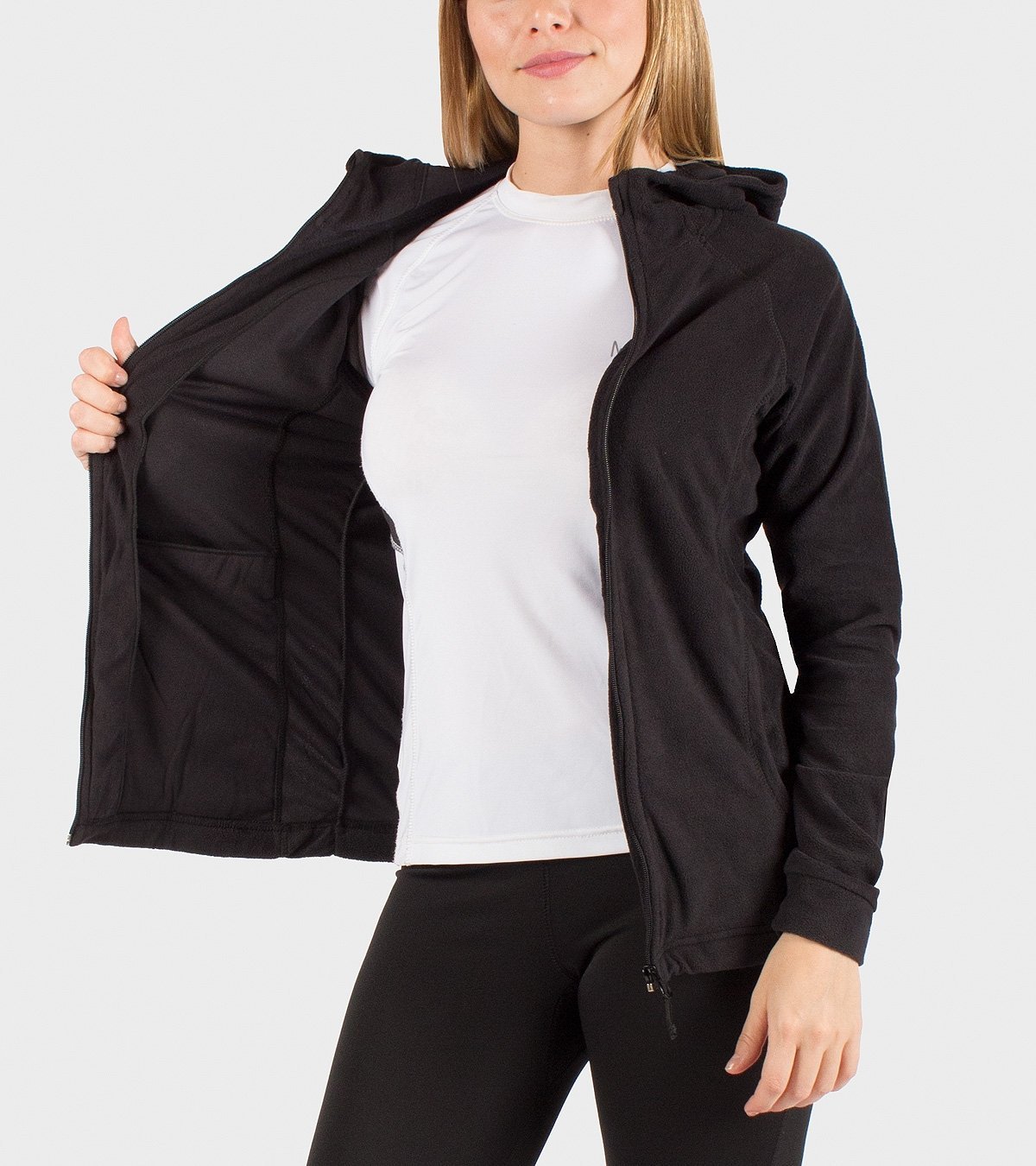 Campera de mujer de micropolar con capucha Aradia