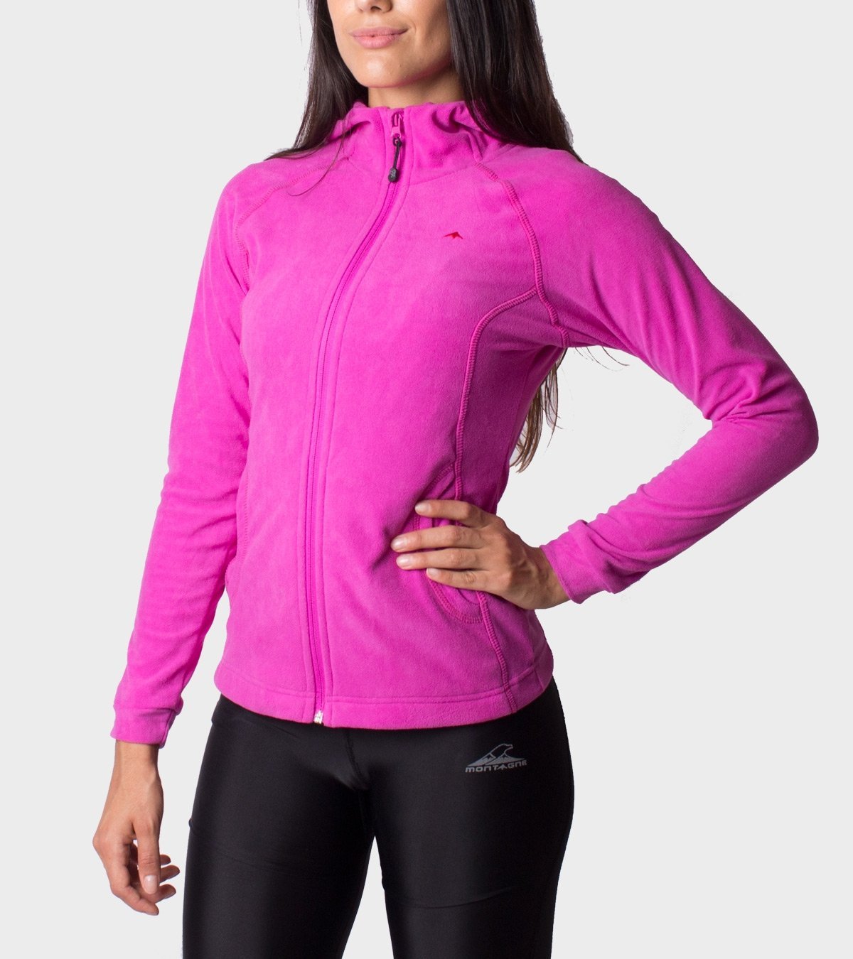 Campera de mujer de micropolar con capucha Aradia