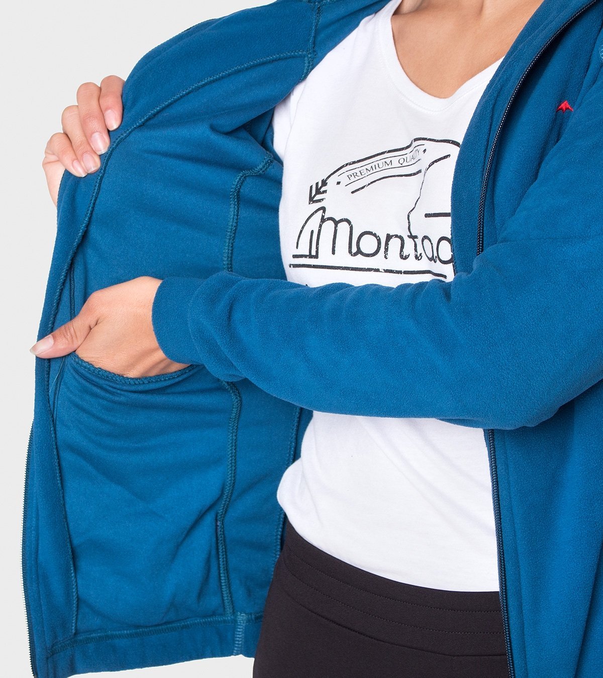 Campera de mujer de micropolar con capucha Aradia