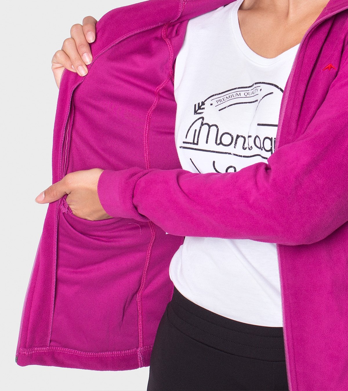 Campera de mujer de micropolar con capucha Aradia