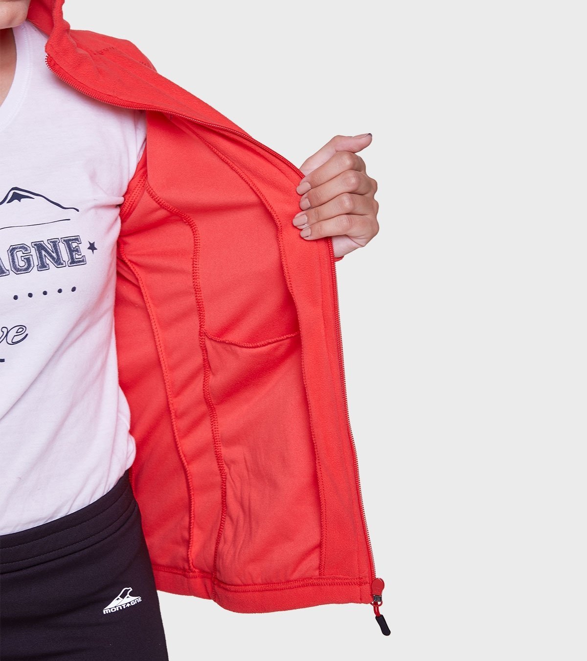 Campera de mujer de micropolar con capucha Aradia