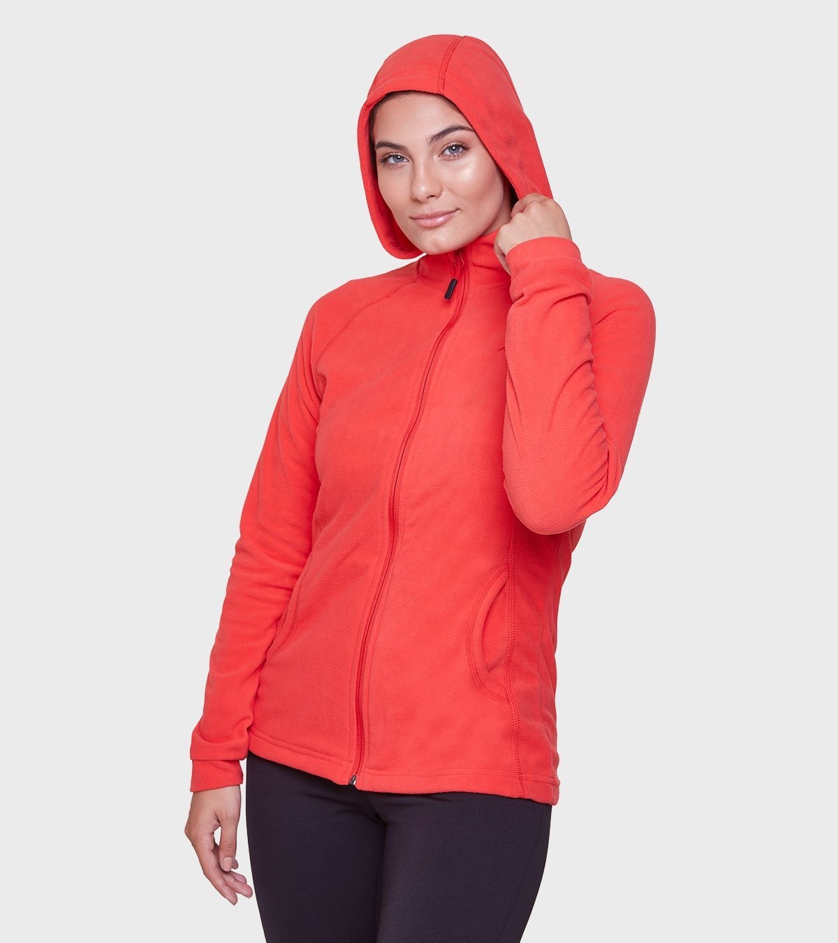 Campera de mujer de micropolar con capucha Aradia