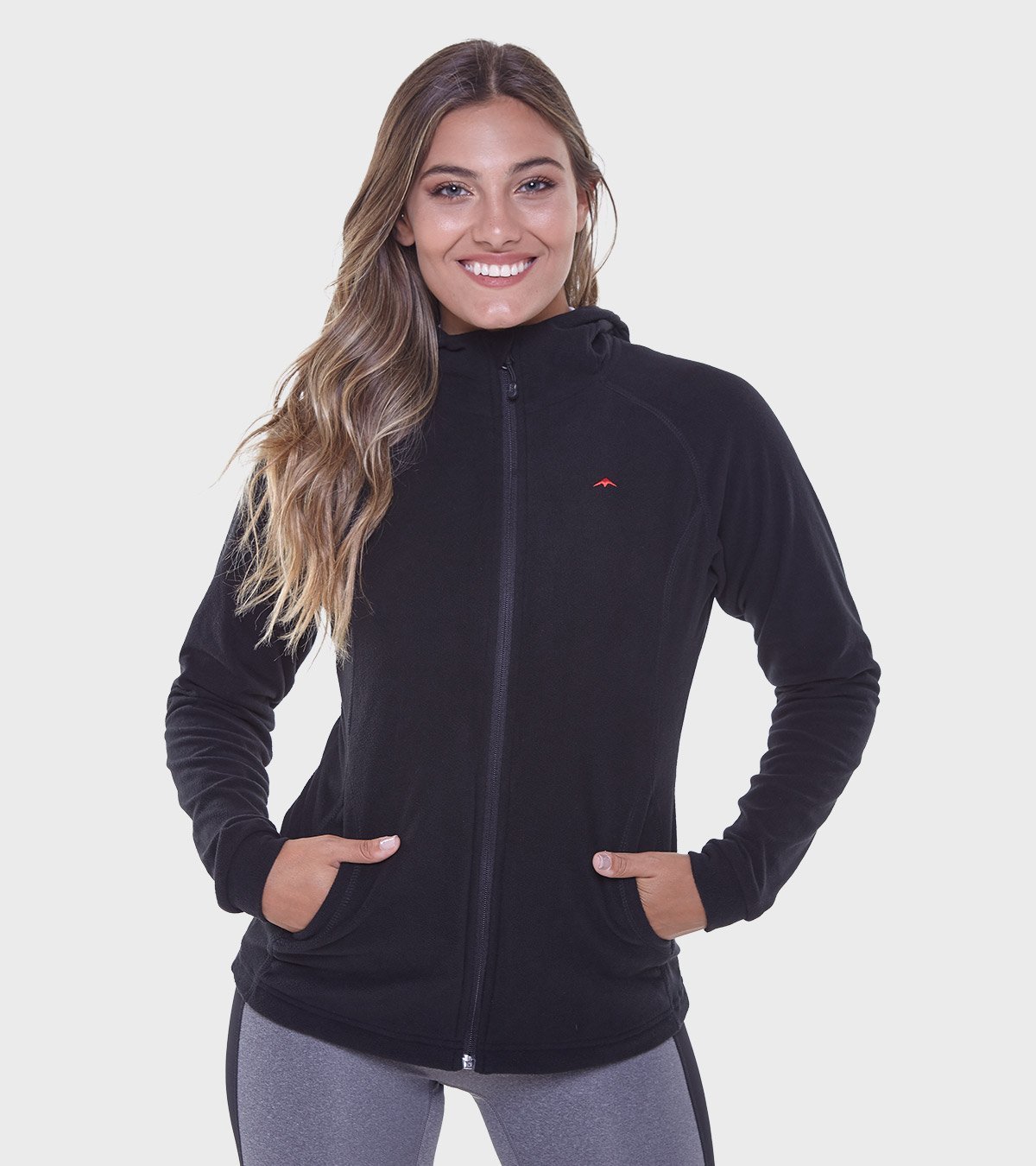 Campera de mujer de micropolar con capucha Aradia