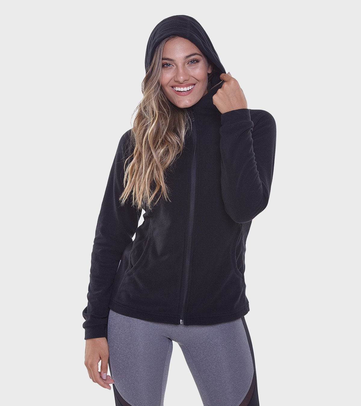 Campera de mujer de micropolar con capucha Aradia