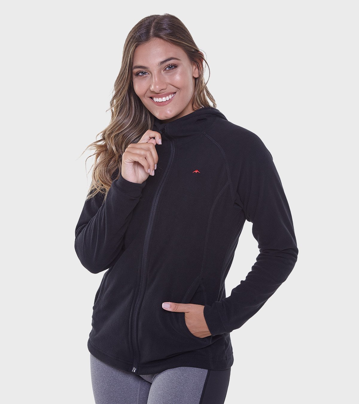 Campera de mujer de micropolar con capucha Aradia