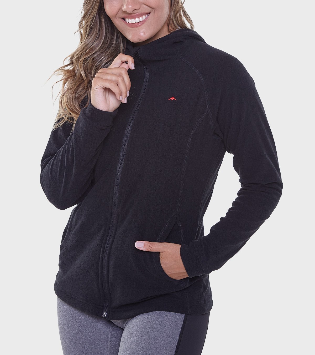 Campera de mujer de micropolar con capucha Aradia
