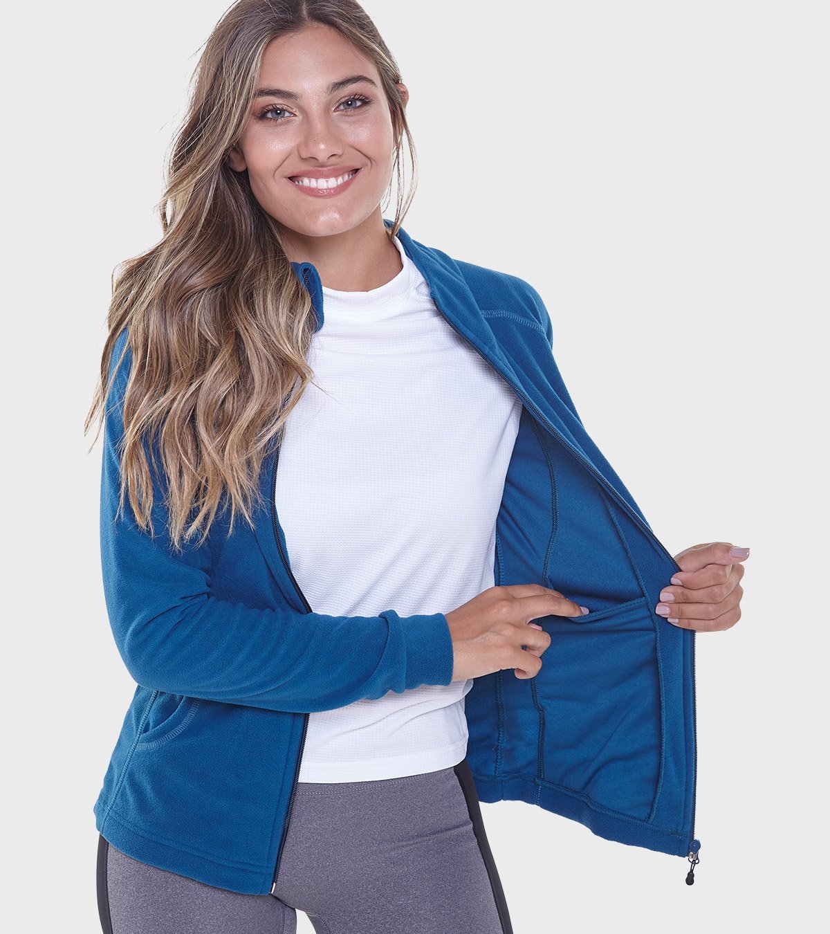 Campera de mujer de micropolar con capucha Aradia