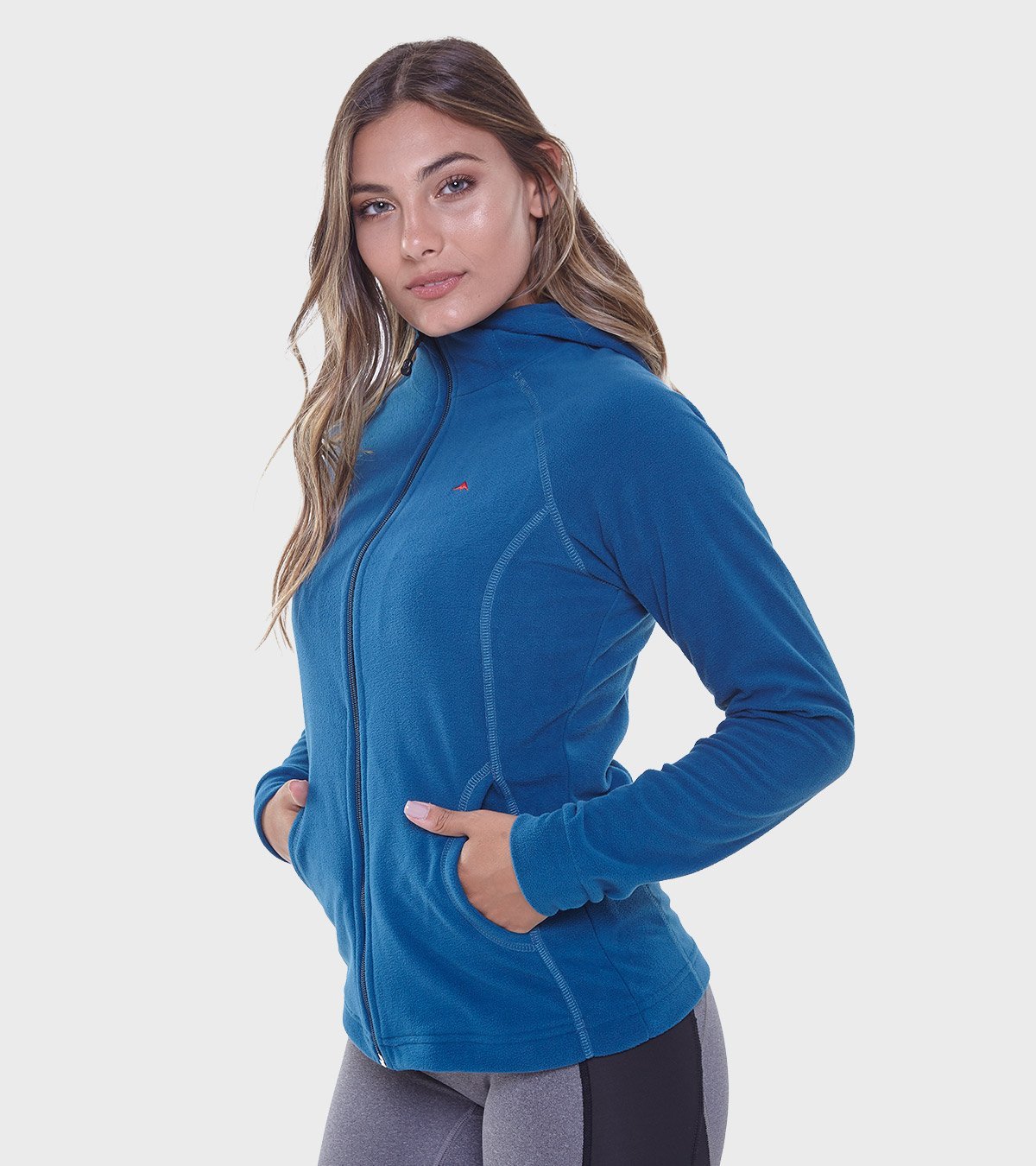 Campera de mujer de micropolar con capucha Aradia