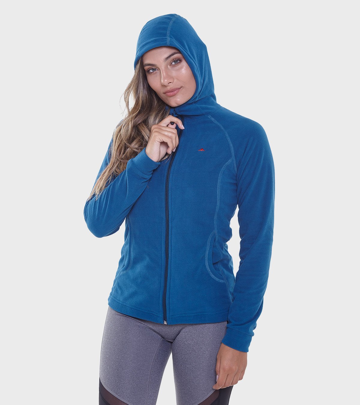 Campera de mujer de micropolar con capucha Aradia