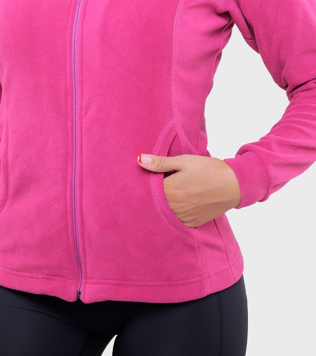 Campera de mujer de micropolar con capucha Aradia