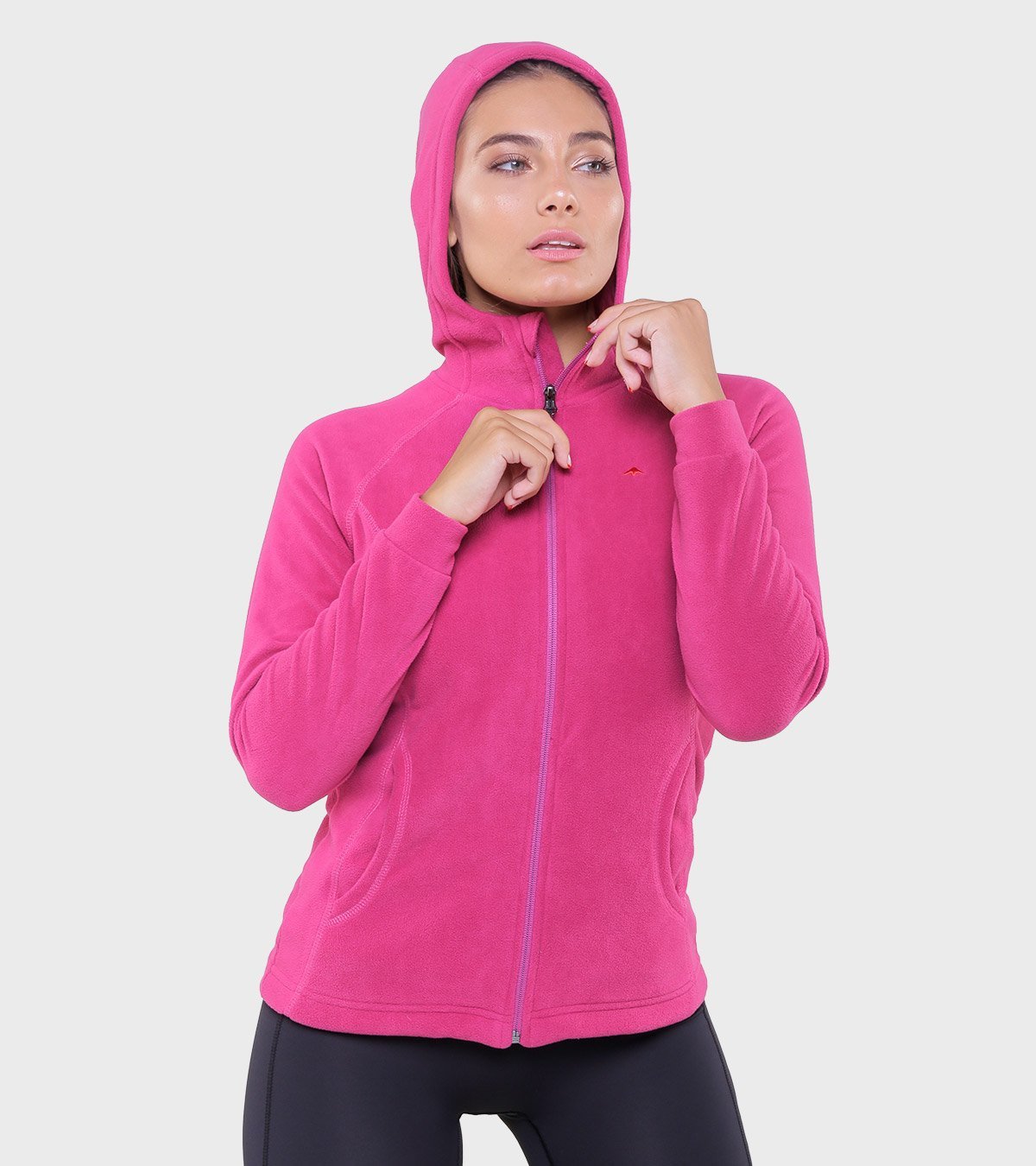 Campera de mujer de micropolar con capucha Aradia