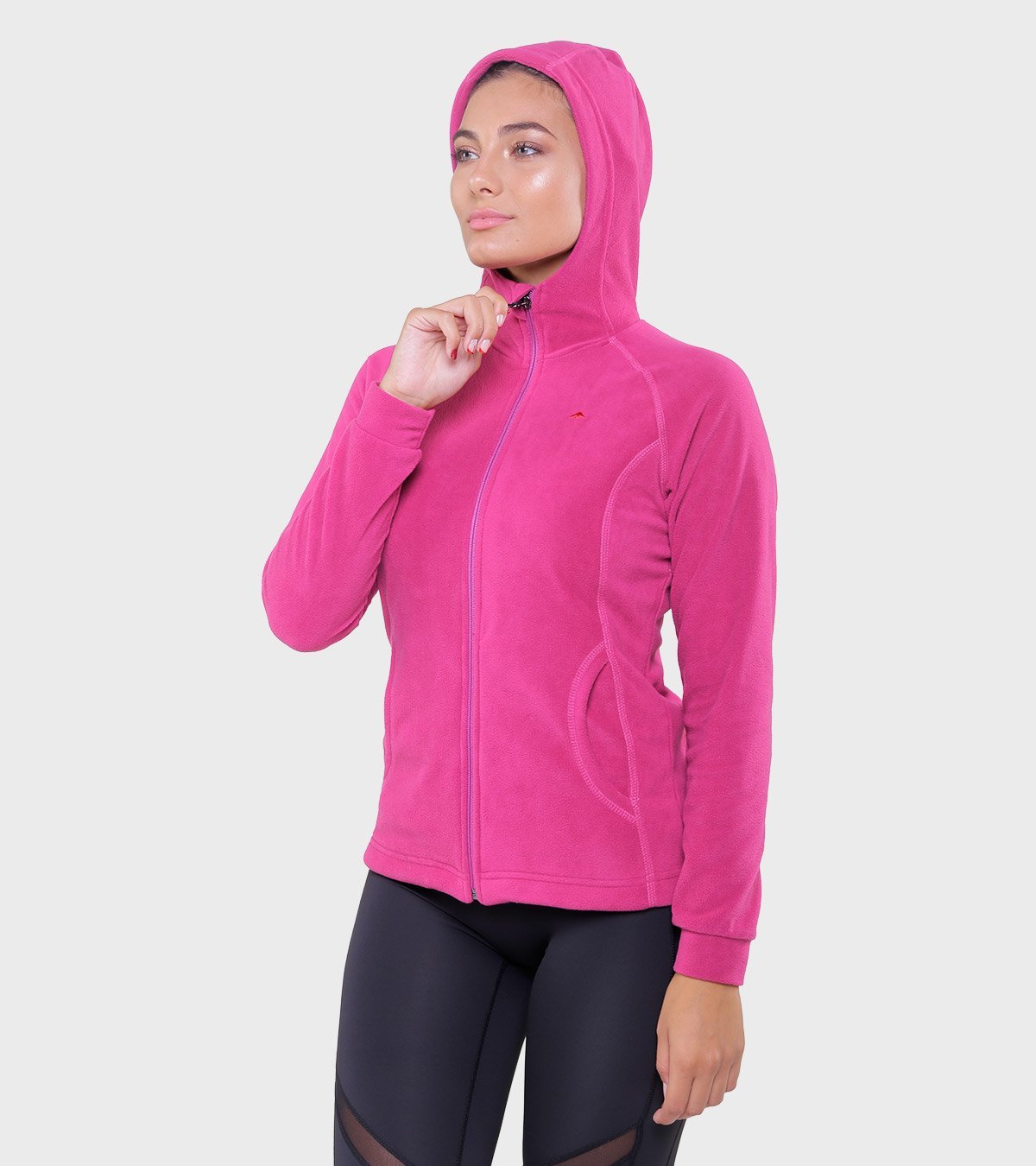 Campera de mujer de micropolar con capucha Aradia