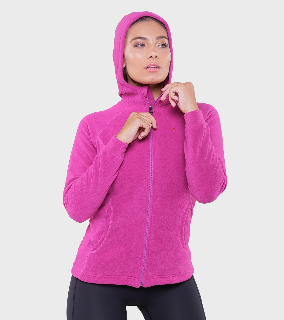 Campera de mujer de micropolar con capucha Aradia