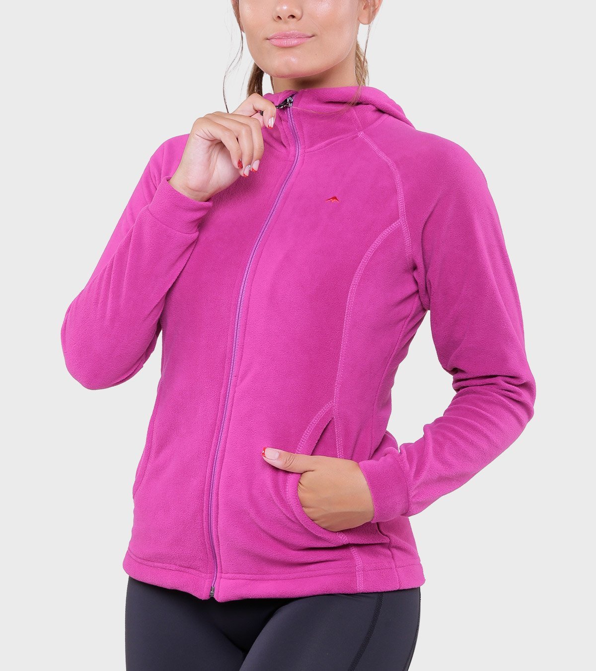 Campera de mujer de micropolar con capucha Aradia