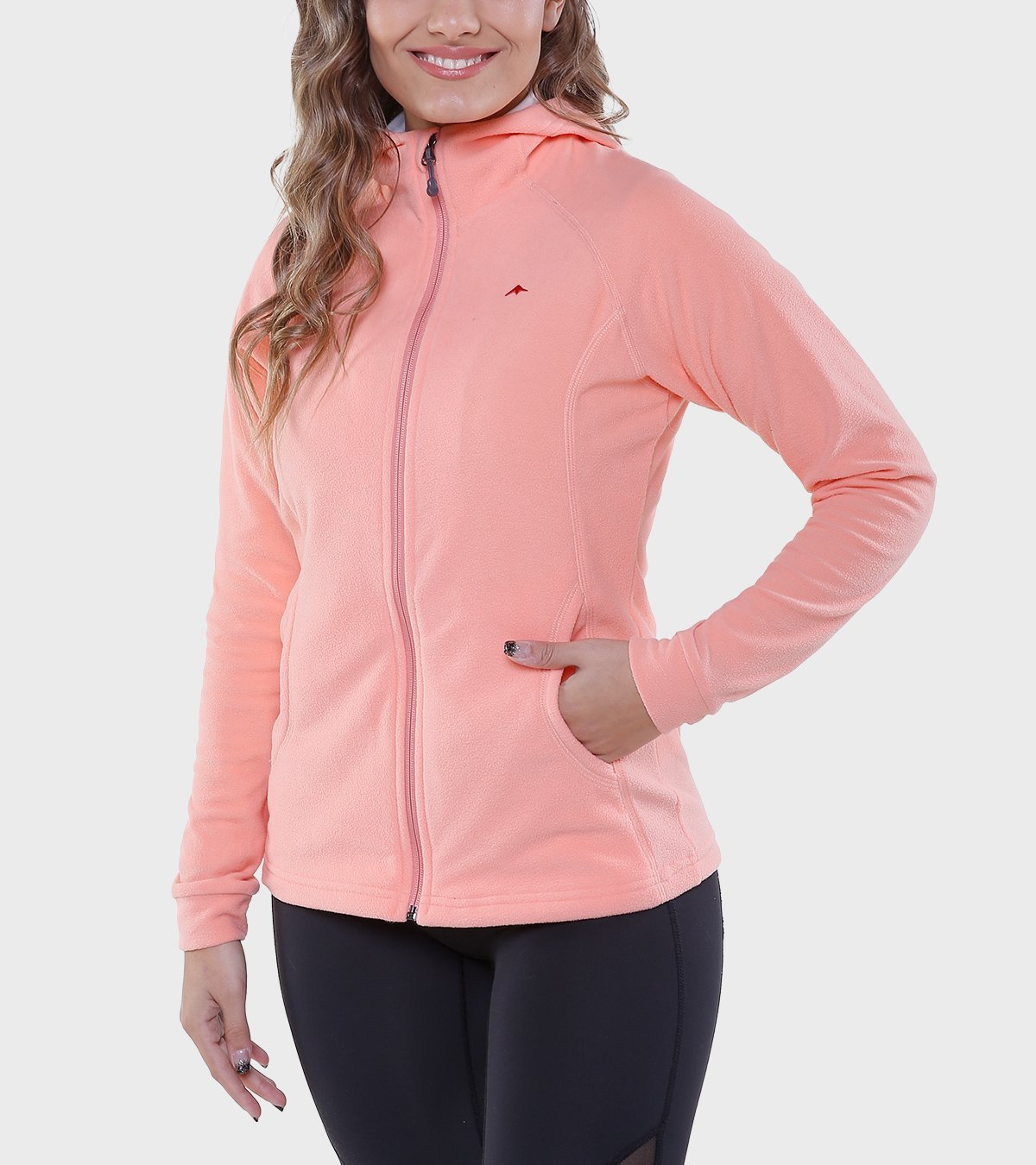 Campera de mujer de micropolar con capucha Aradia