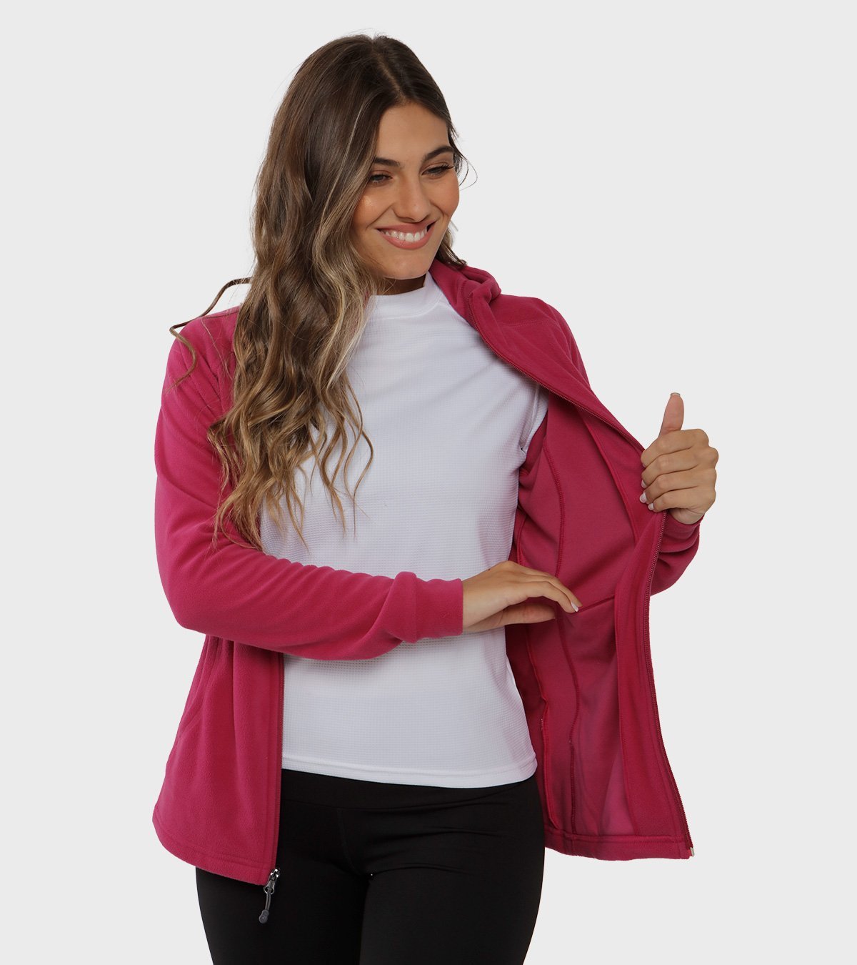 Campera de mujer de micropolar con capucha Aradia