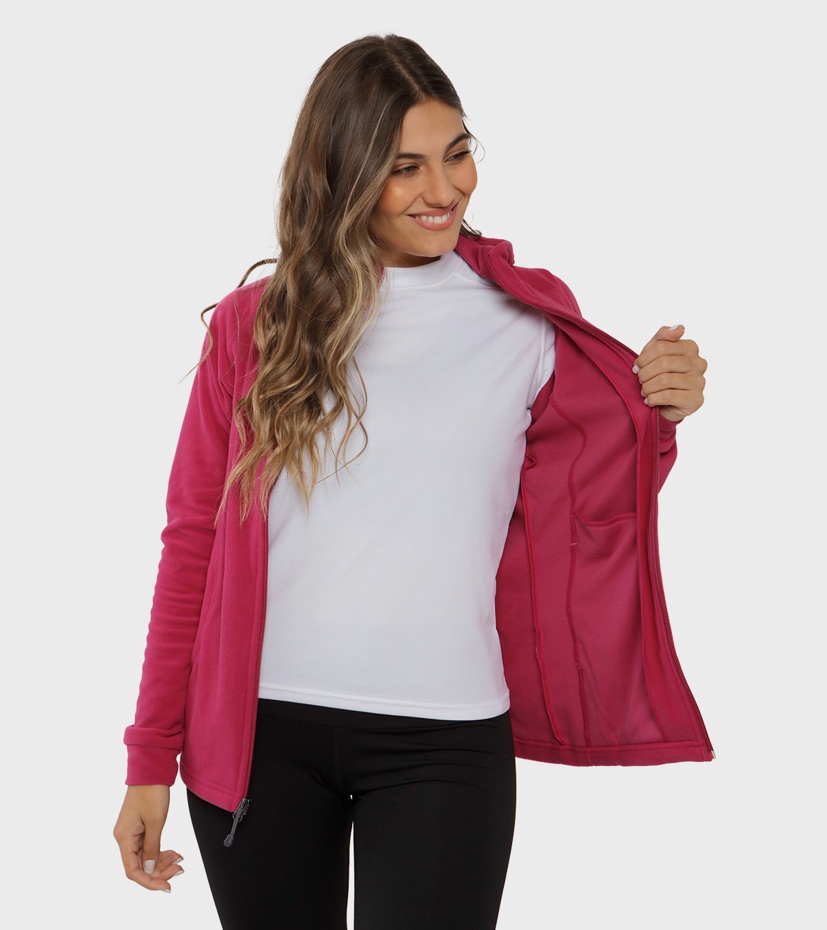 Campera de mujer de micropolar con capucha Aradia