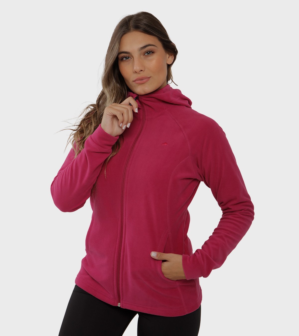 Campera de mujer de micropolar con capucha Aradia