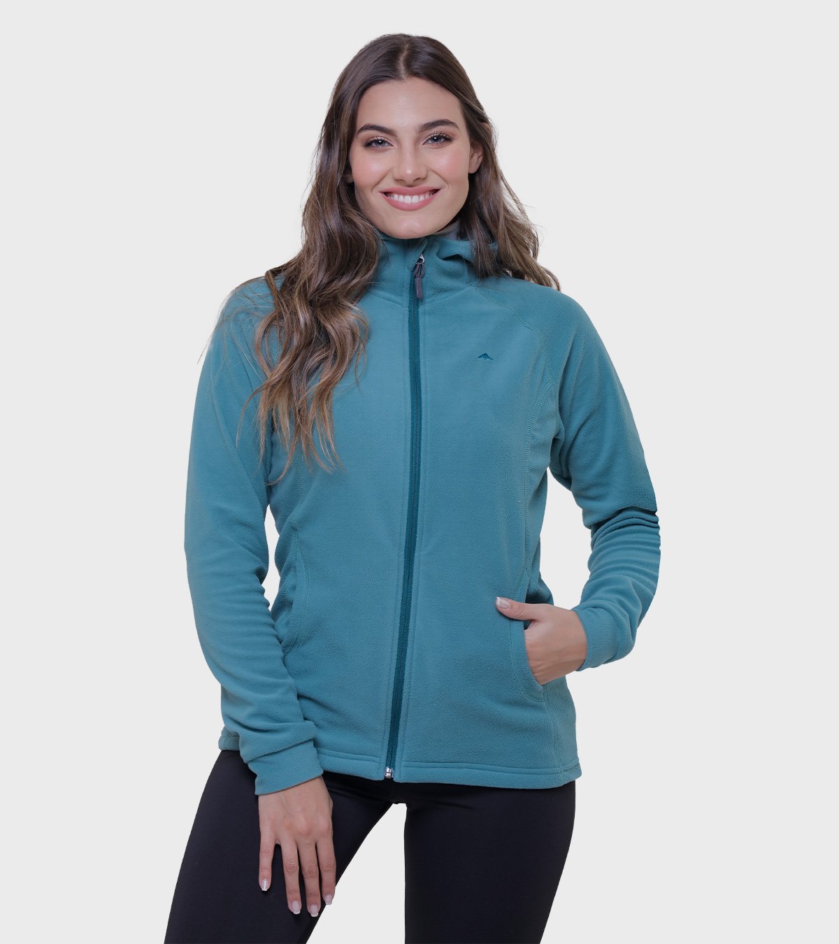 Campera de mujer de micropolar con capucha Aradia