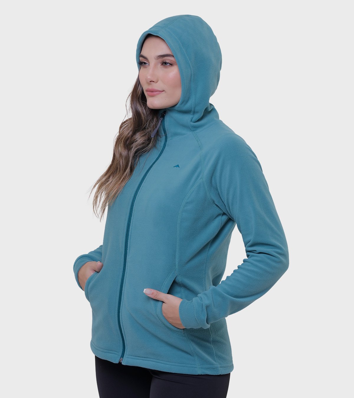 Campera de mujer de micropolar con capucha Aradia