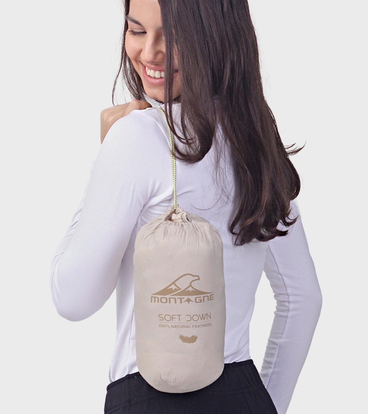 Campera de pluma de mujer Kenly con capucha