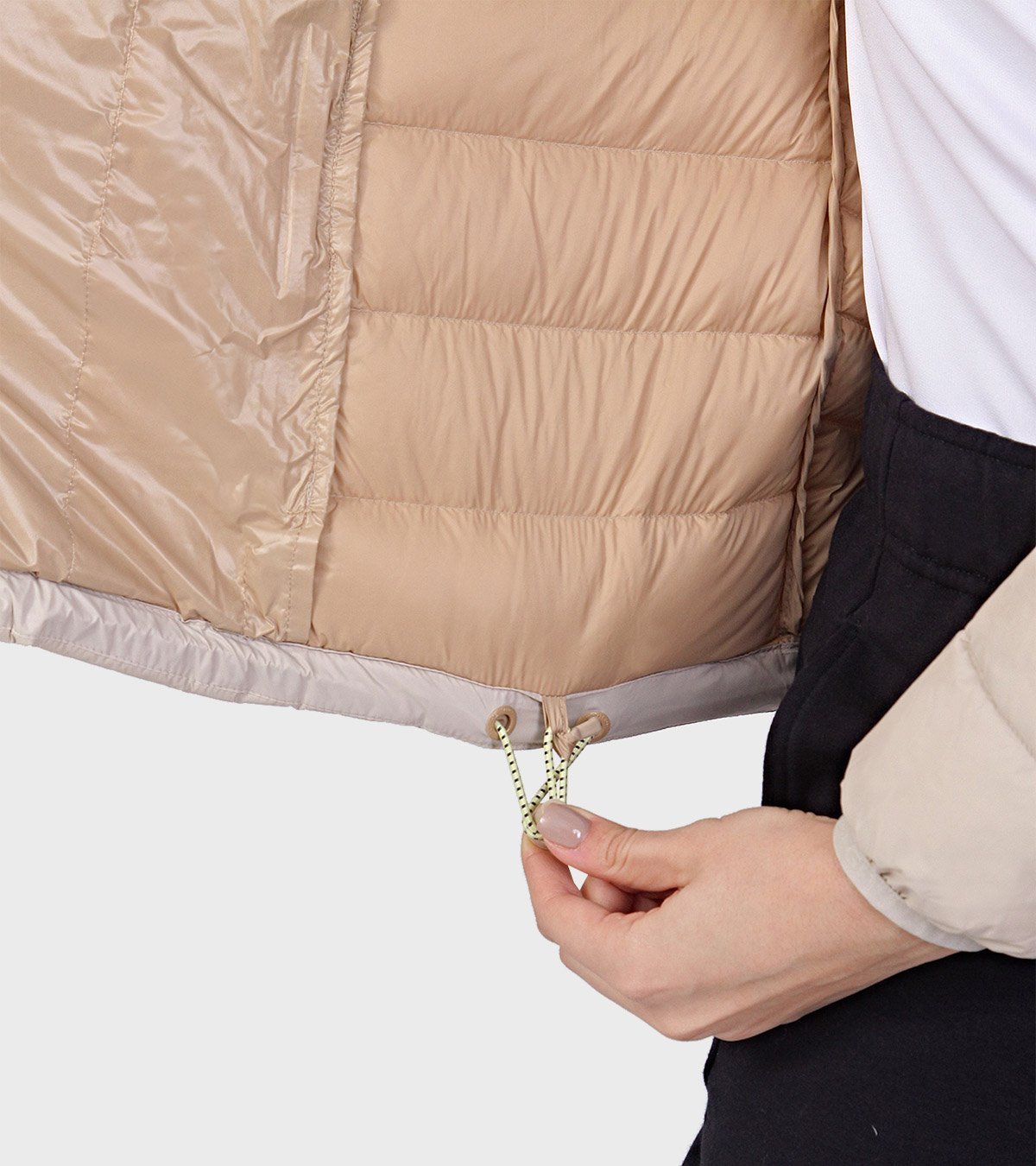 Campera de pluma de mujer Kenly con capucha