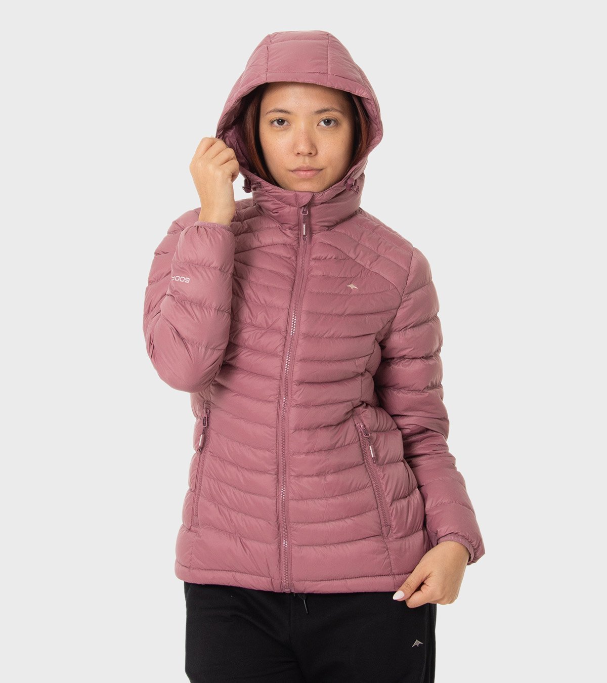 Campera de pluma de mujer Kenly con capucha