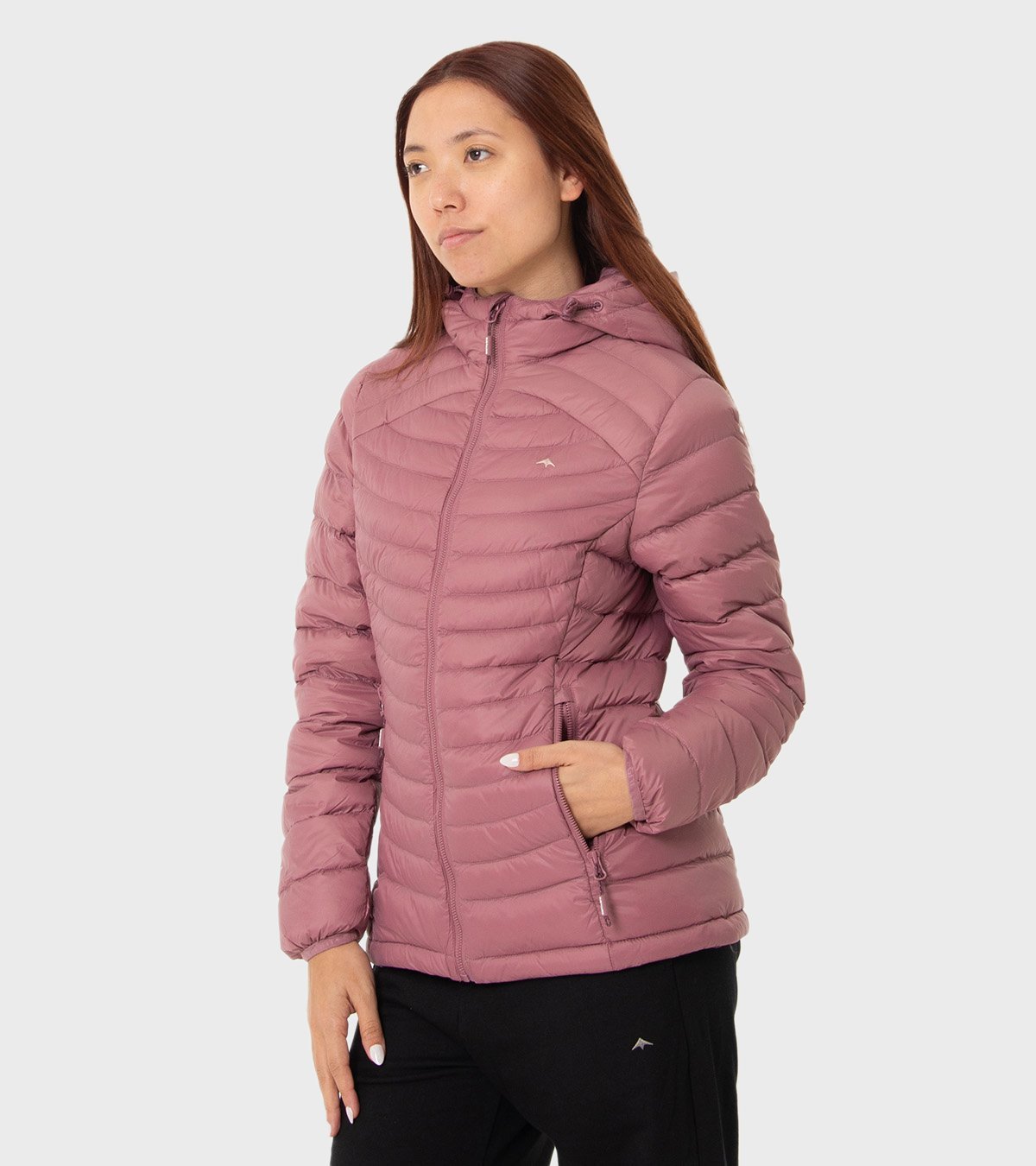 Campera de pluma de mujer Kenly con capucha
