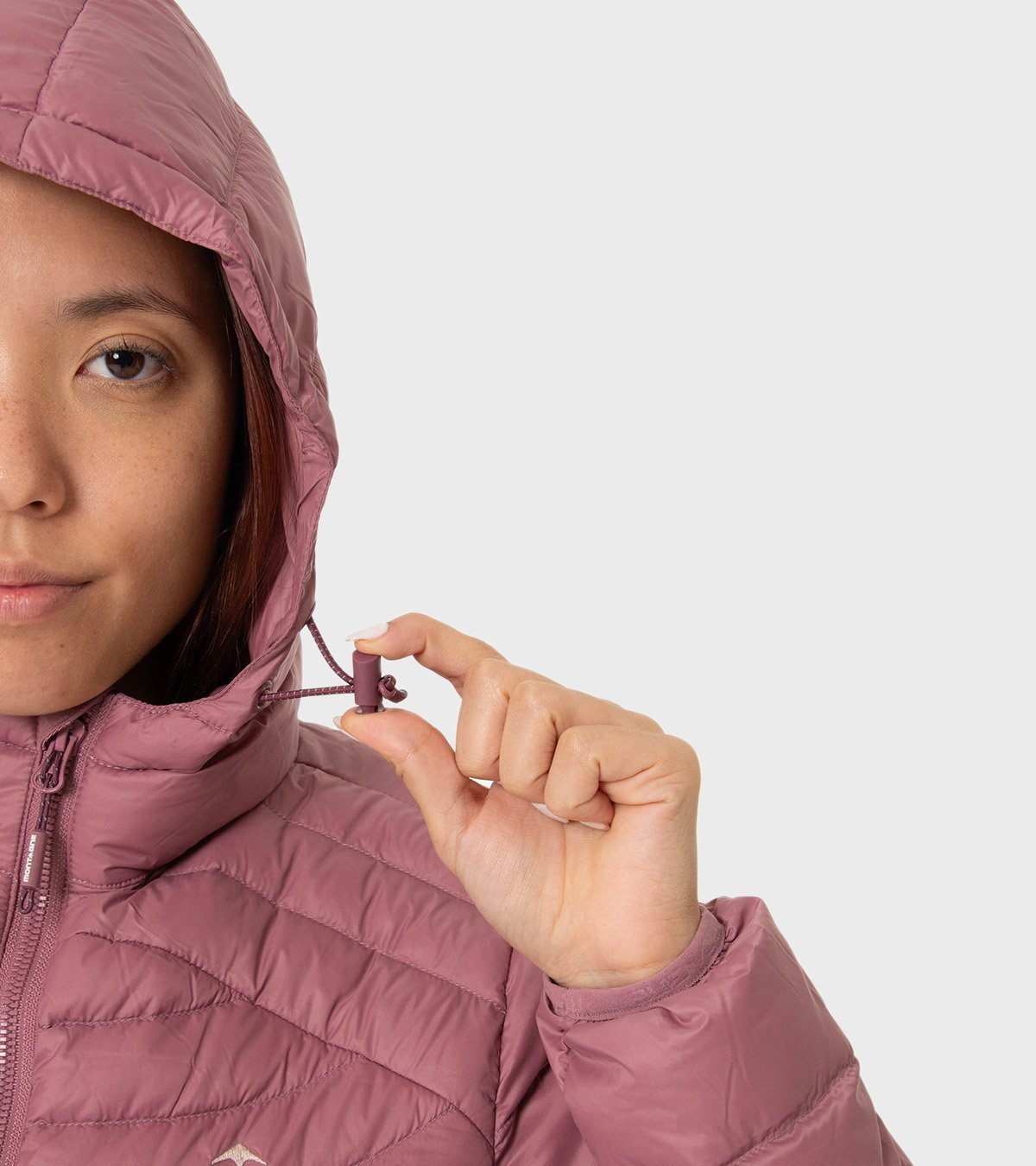 Campera de pluma de mujer Kenly con capucha