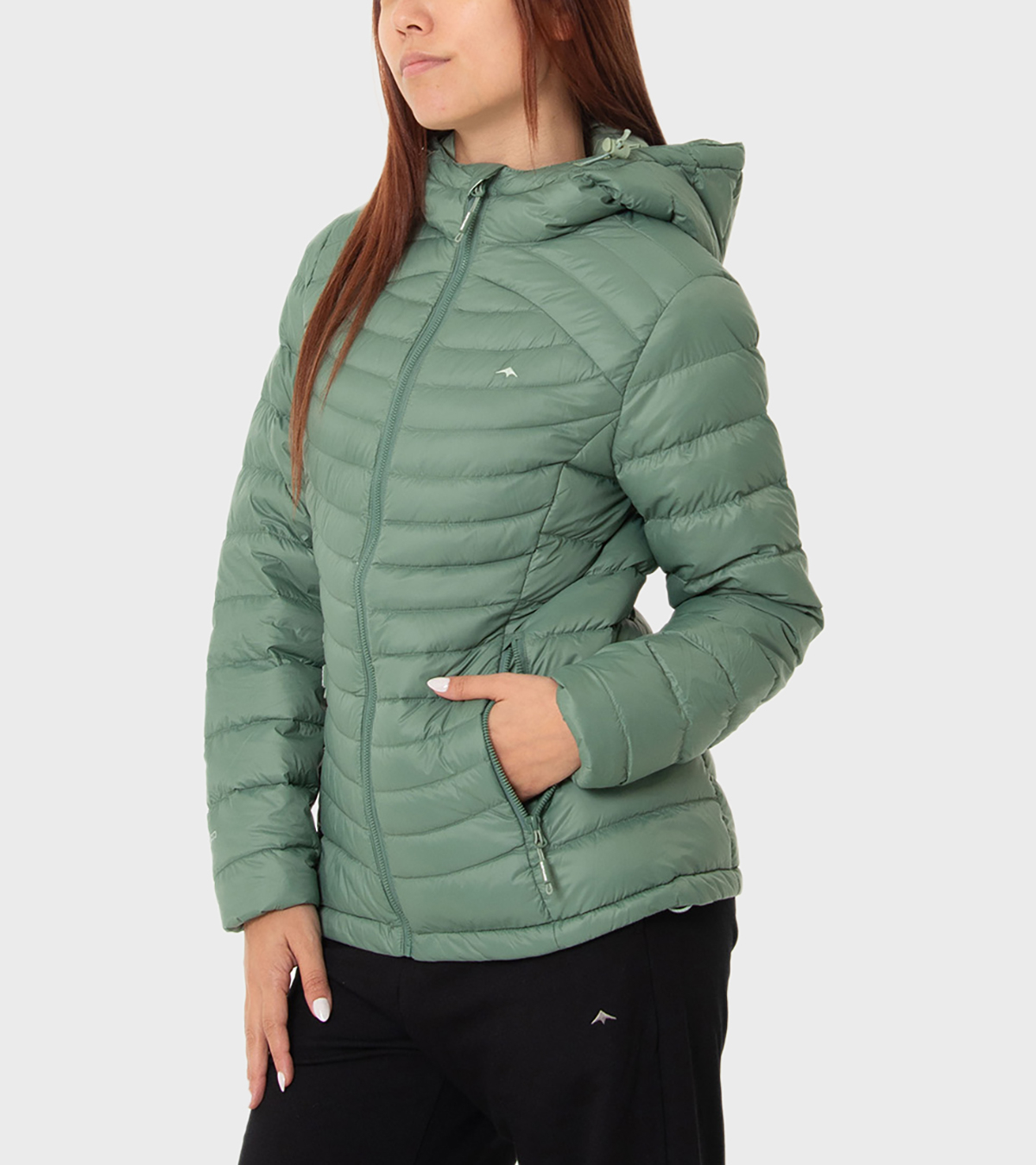 Campera de pluma de mujer Kenly con capucha